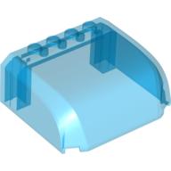 Lego Windscreen 5 x 6 x 2 Triple Curved Top Canopy with 4 Studs / Trans-Dark Blue