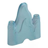 Lego Rock / Ice / Flames, 1 x 4 with 2 Studs on the Edges / Opal Trans-Light Blue