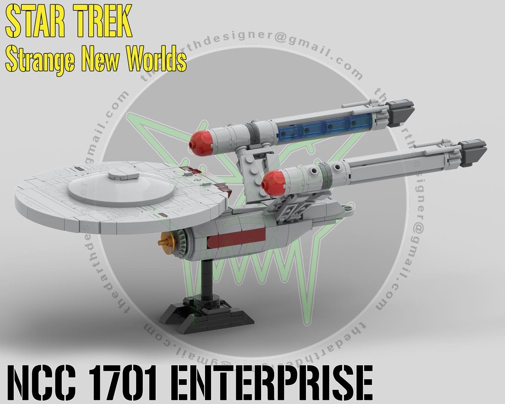 Lego Star Trek NCC 1701 ENTERPRISE (Strange New Worlds)- 1:1500 Scale