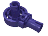 Lego Technic Rotation Joint Ball Loop with Two Perpendicular Pins with Friction / Dark Purple