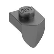 Lego Plate Special 1 x 1 with Vertical Tooth / Metallic Silver