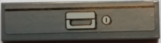 Lego Tile 1 x 4 with Black Line, Door Handle and Key Lock Pattern Model Left Side (Sticker) - Set 60027