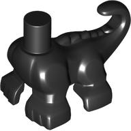 Lego Creature Body Part, Grimspawn, Ridged Back, Curved Tail (Sneak) / Black