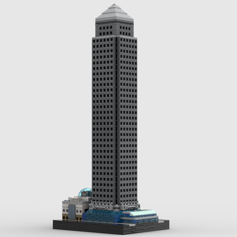 Lego One Canada Square at 1/650th scale