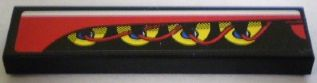 Lego Tile 1 x 4 with 4 Cylinder Heads and Wires Pattern Model Right Side (Sticker) - Set 8898