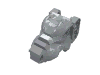 Lego Animal Body Part, Wolf Head, 'Fenris Wolf' / Light Bluish Gray