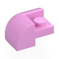 Lego Brick Round, Curved 2 x 2 x 1, Corner / Bright Pink