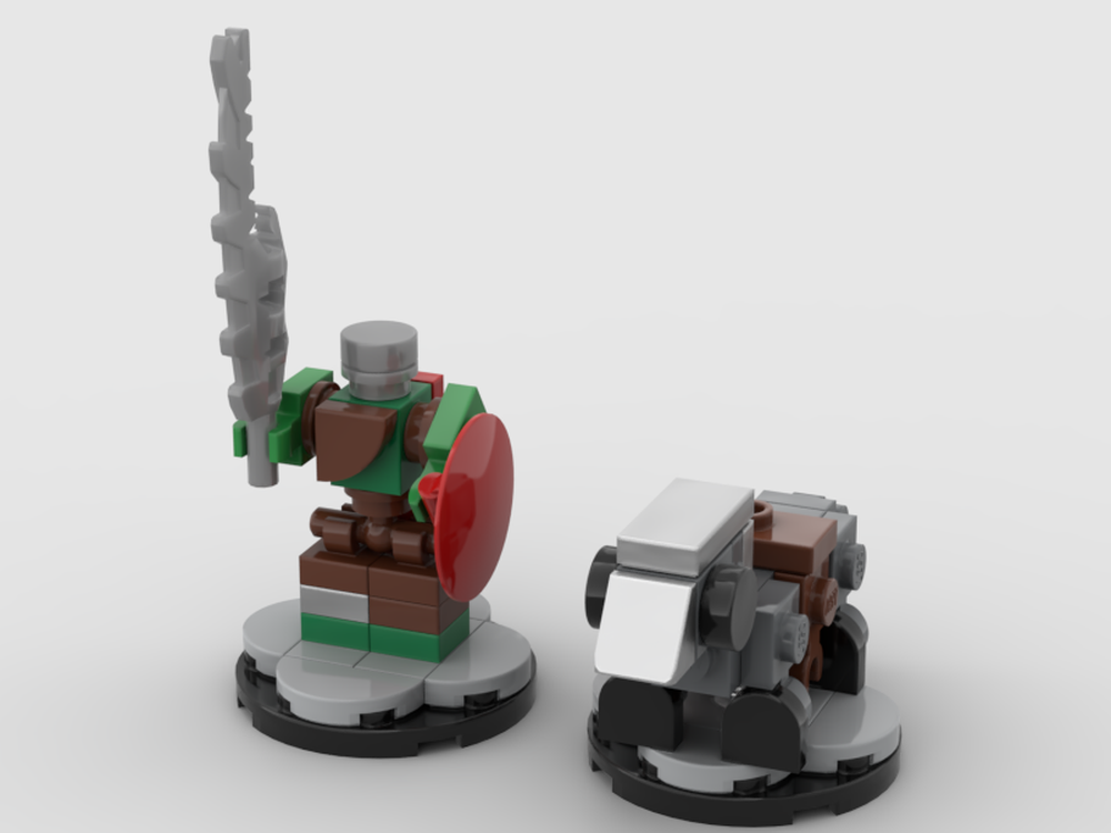 Lego Orruk Kruleboyz Killaboss and Great Gnashtoof