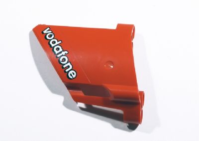 Lego Technic, Panel Fairing #23 Large Short, Small Hole, Side B with 'vodafone' Pattern (Sticker) - Set 8674