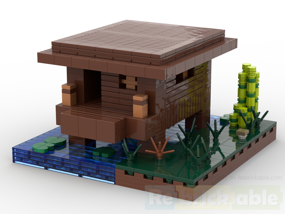 Lego block accurate swamp hut