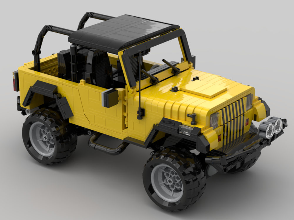 Lego 1995 Jeep Wrangler in yellow