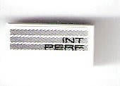 Lego Tile 1 x 2 with 'INT PERF' and Light Bluish Gray Stripes Pattern Model Right Side (Sticker) - Set 75876