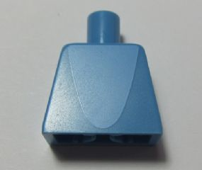 Lego Torso Bright Light Blue Parabola Shaped Center Panel Pattern (Shark Suit) / Medium Blue