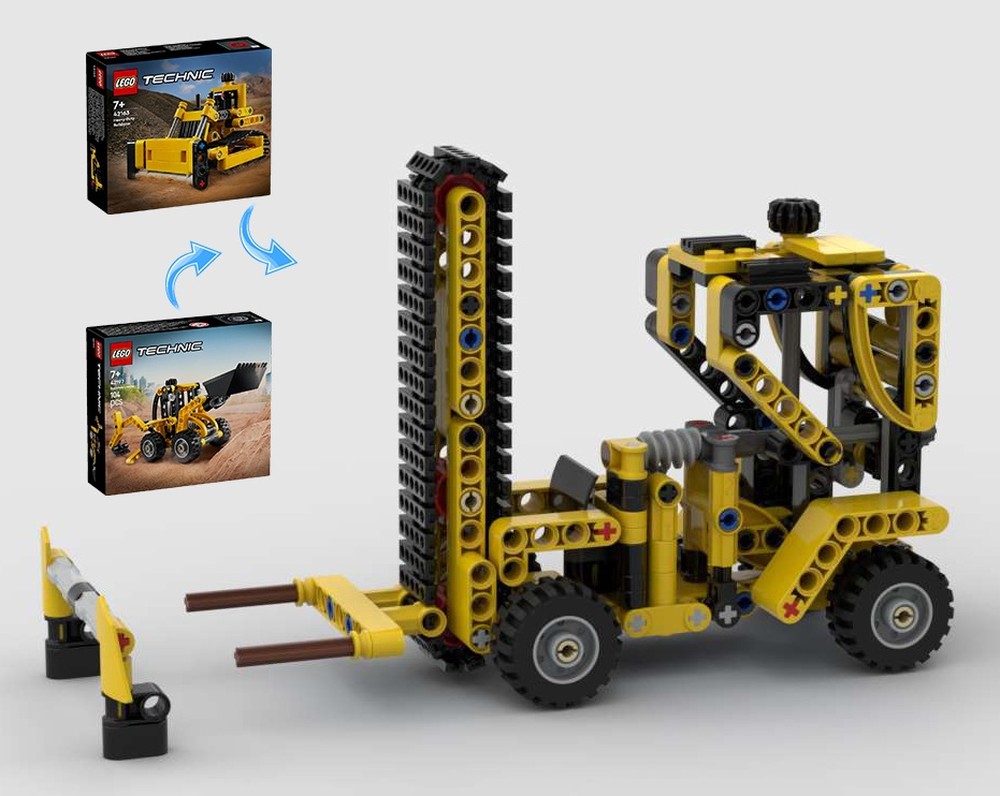 Lego Forklift 42197+42163 Alternate Build