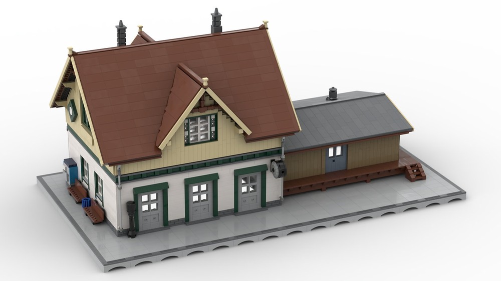 Lego Train station Blumenfeld Bahnhof