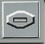 Lego Tile 2 x 2 with SW AT-ST View Port Pattern (Sticker) - Set 10174 / Light Bluish Gray