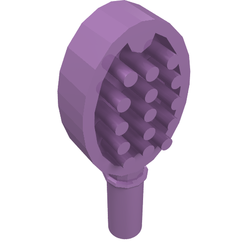 Lego Equipment Hairbrush with Heart on Reverse [Hair Accessory] / Medium Lavender
