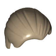 Lego Hair Combed Back / Dark Tan