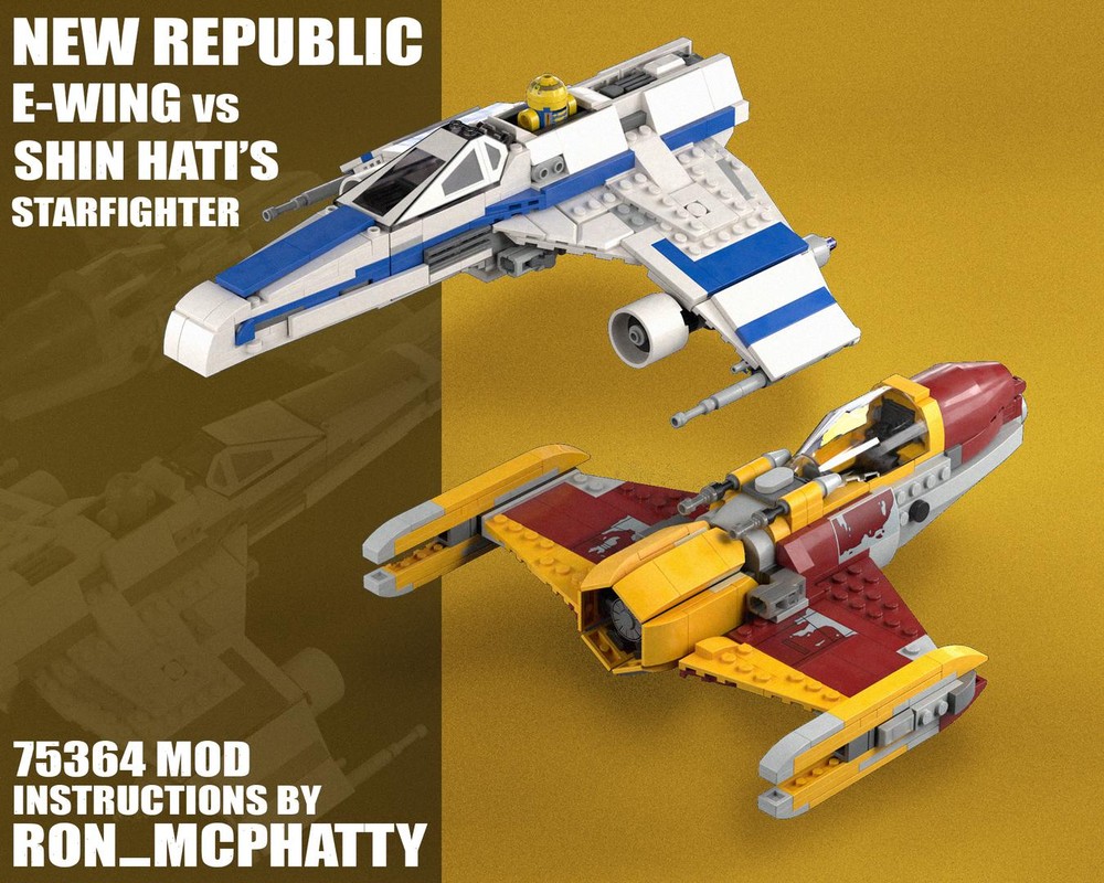 Lego New Republic E-Wing vs. Shin Hati’s Starfighter set 75364 MOD