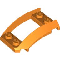 Lego Wheel Arch, Curved Wedge 4 x 3 with 2 x 2 Opening and 4 Studs / Orange