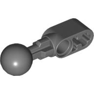 Lego Technic Beam 1 x 2 with Ball Joint Straight, Smooth Ball / Dark Bluish Gray