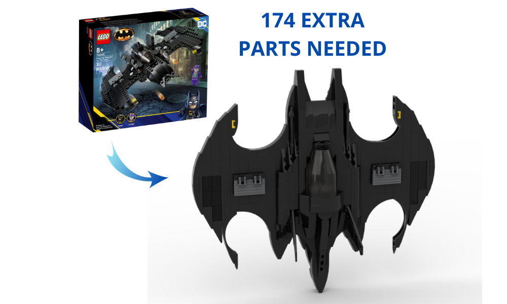 Lego 76265 MOD Studless Batwing '89 (original design