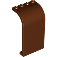 Lego Panel 3 x 4 x 6 Curved Top / Reddish Brown
