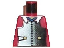 Lego Torso Castle Ninja Armor Plate, Blue Collar Pattern (Samurai) / Red