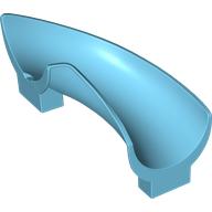 Lego Duplo Playground Slide Curved Right 90°, Rounded / Medium Azure