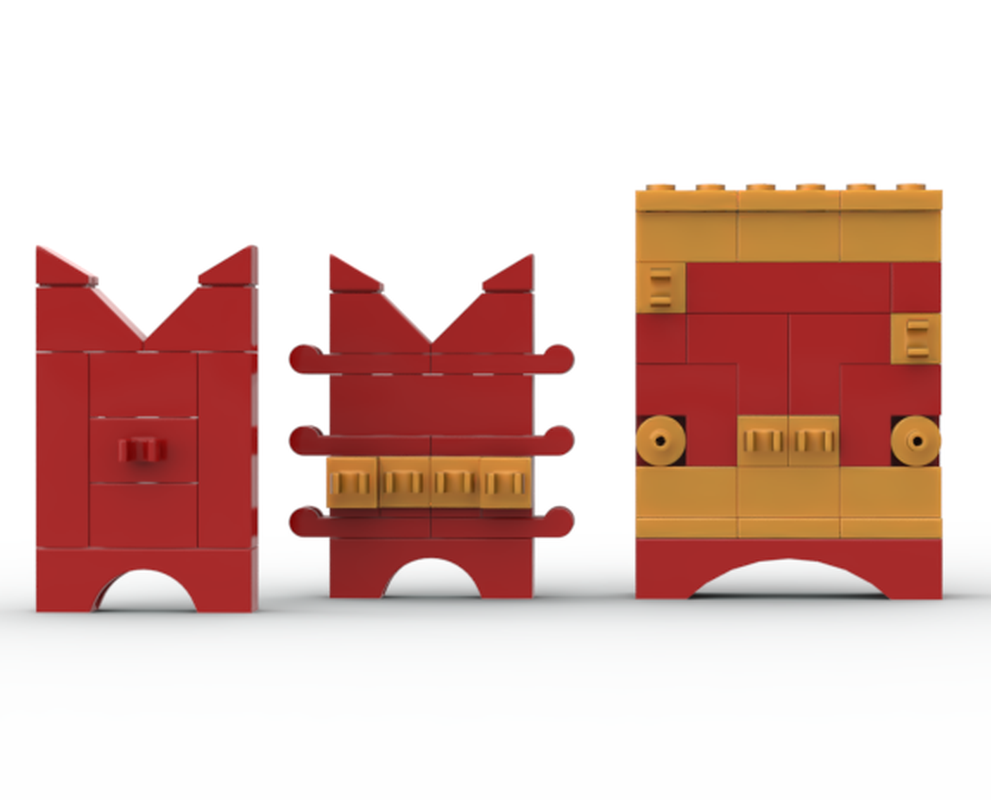 Lego Ninjago inspired weapon stands