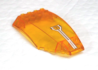 Lego Windscreen 10 x 6 x 2 Curved with Instrument Pattern (Sticker) - Sets 7644 / 7692