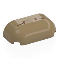 Lego Brick Round, Curved Triple 2 x 4, No Studs with Dark Brown Closed Eyes Print