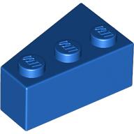 Lego Brick Wedged, Angled 3 x 2 Right / Blue