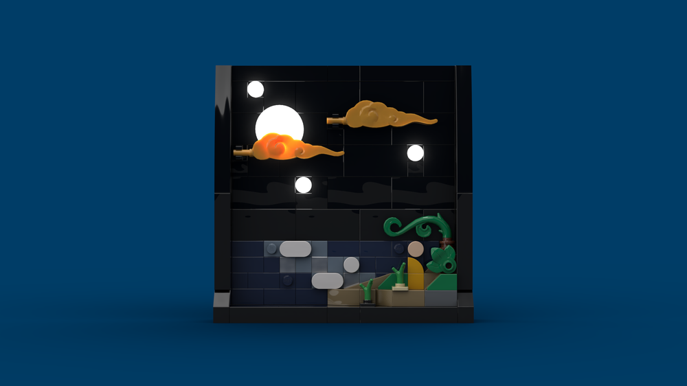 Lego A monk and the full moon
