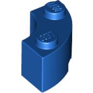 Lego Brick Round Corner 2 x 2 Macaroni with Stud Notch / Blue