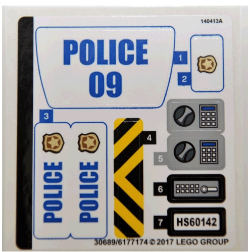 Lego Sticker Sheet for Set 60142-1