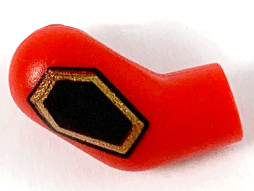 Lego Arm, Right with Black and Gold Hexagon Pattern