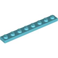Lego Plate 1 x 8 / Sky Blue