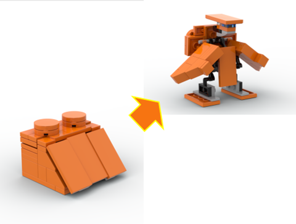 Lego 2x2 Slope Brickformer (Orange)