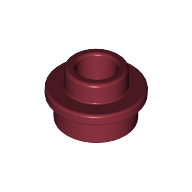 Lego Plate Round 1 x 1 with Open Stud / Dark Red