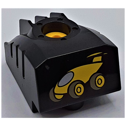 Lego Duplo Toolo MyBot Engine Program Brick with Yellow Car Print / Black