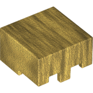 Lego Helmet Rectangular / Pearl Gold