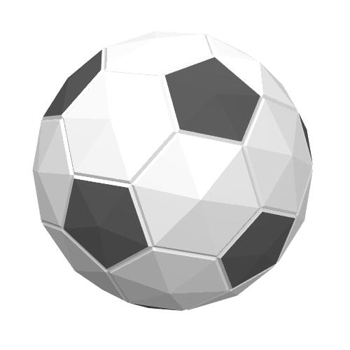 Lego Sports Soccer / Basket Ball with Black Pentagons Print / White