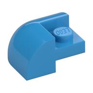 Lego Brick Round, Curved 2 x 2 x 1, Corner / Dark Azure