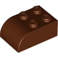 Lego Brick Curved 2 x 3 / Reddish Brown