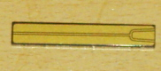 Lego Tile 1 x 6 with Gold Panel Forked Line Pattern (Sticker) - Set 8007