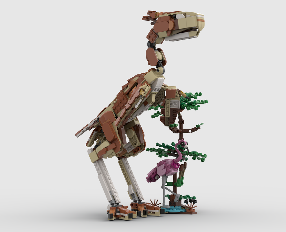 Lego Phorusrhacos longissimus + Flamingo Display Creator