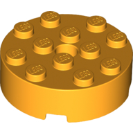 Lego Brick Round 4 x 4 Centre Hole / Bright Light Orange