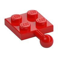 Lego Plate Special 2 x 2 with Towball / Red