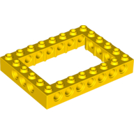 Lego Technic Brick 6 x 8 with 4 x 6 Opening / Yellow